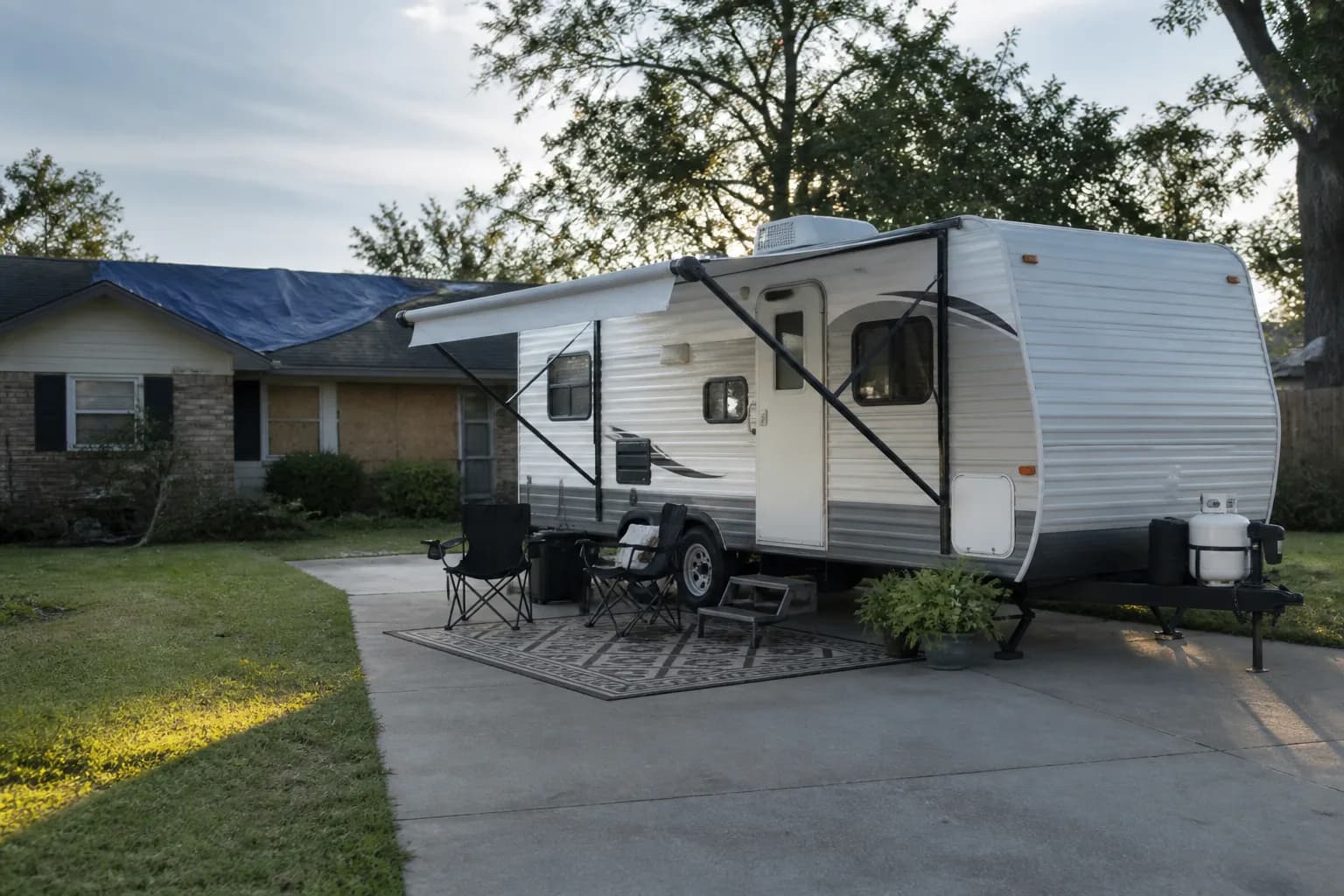 ALE temporary RV housing after displacement