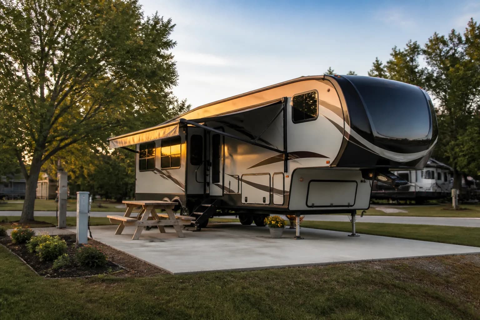 Monthly RV park pad with rental unit